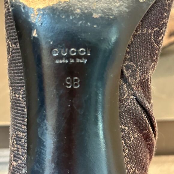 Gucci GG Monogram Kitten Heel Tall Boots – Brown – Size 9 – Style 102716 – Box - Picture 14 of 15